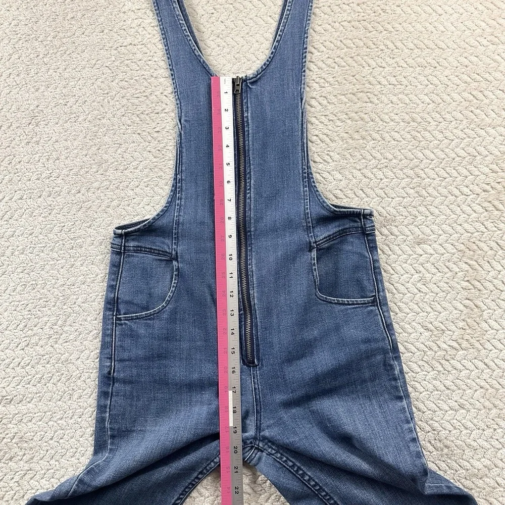 Free‎ People Denim Overalls Women's Size 2 Jump suit Boho Festival Retro Western - Picture 9 of 16
